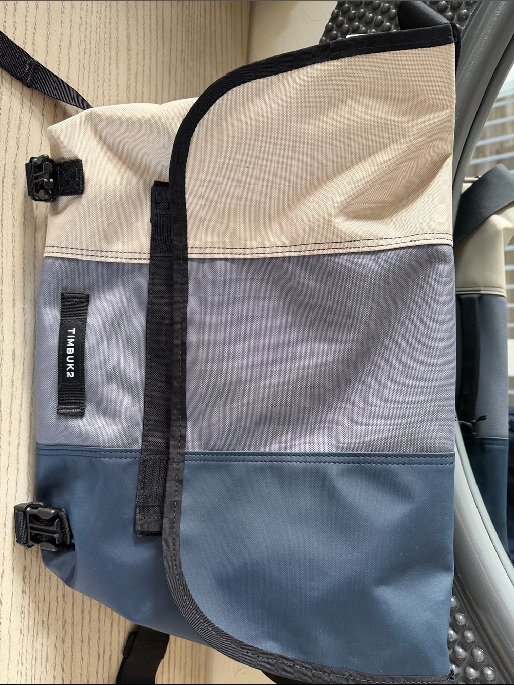 Timbuk2 Colorblock Messenger Bag in Beige, Gray & Blue